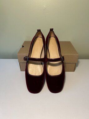 Coach Women's C Rivet Velvet Mary Janes